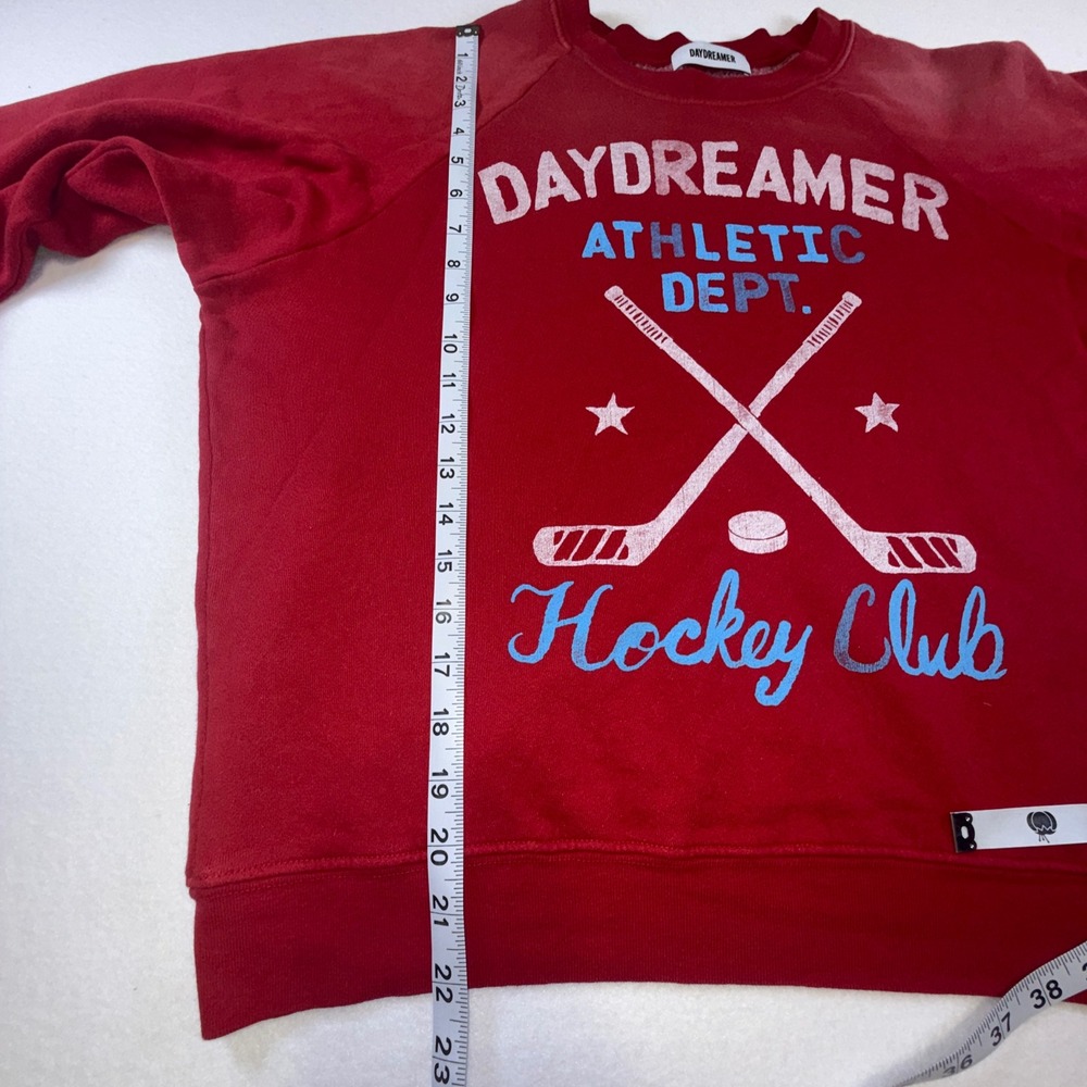 Daydreamer Athletic Dept Hockey Club Sweatshirt Red Graphic Pullover Small NWOT - Picture 8 of 9